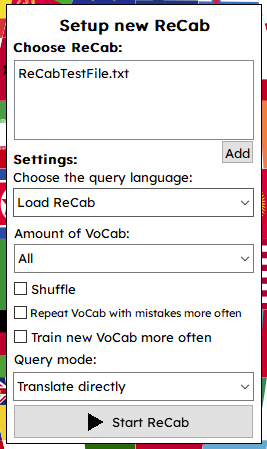 Settings Window Settings Window